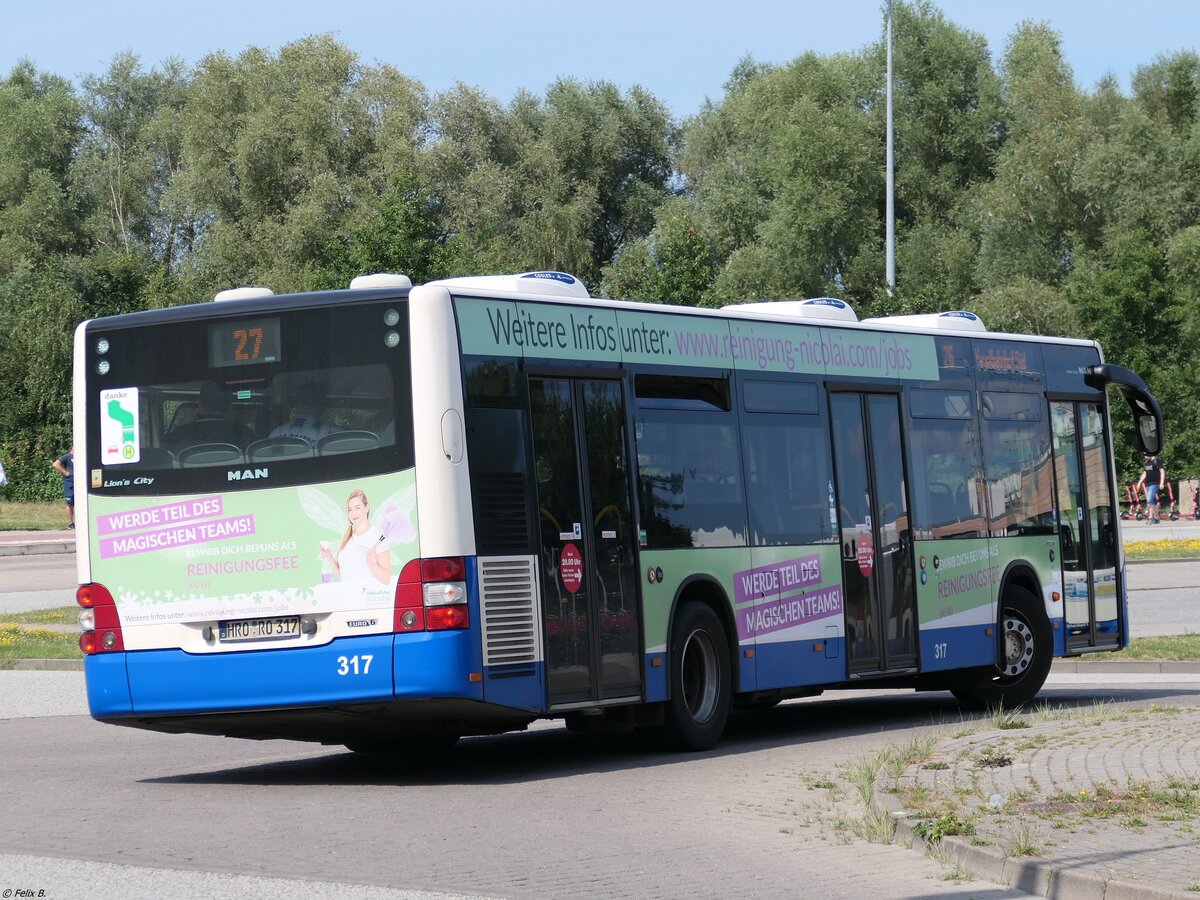 MAN Lion's City der Rostocker Stra�enbahn AG in Rostock am 03.08.2024