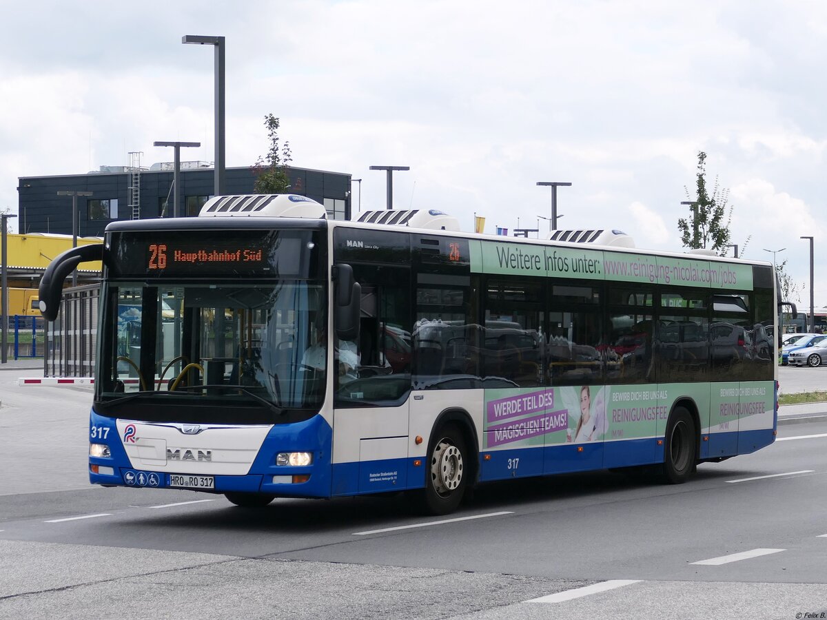 MAN Lion's City der Rostocker Stra�enbahn AG in Rostock am 03.08.2024