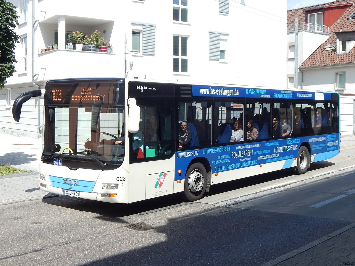 MAN Lion's City der Städtischer Verkehrsbetrieb Esslingen (ex SVP Pforzheim) in Esslingen am 18.06.2018
