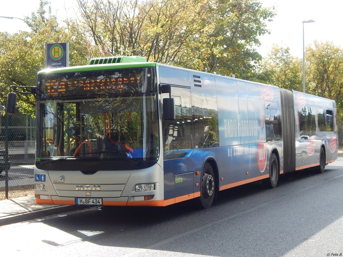 MAN Lion's City der ÜSTRA in Hannover am 24.09.2018