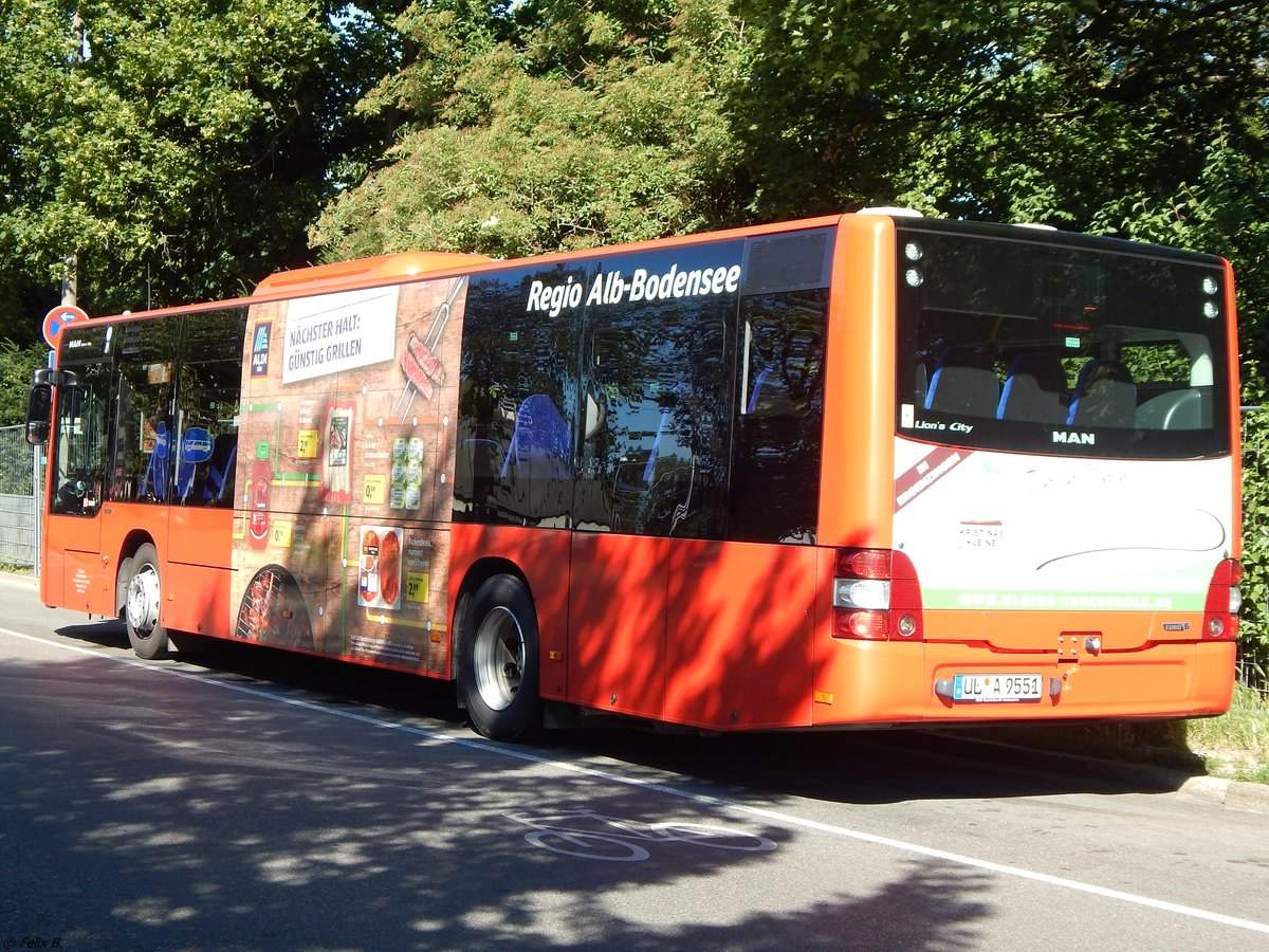 MAN Lion's City von ZugBus Regionalverkehr Alb-Bodensee in Tübingen am 20.06.2018