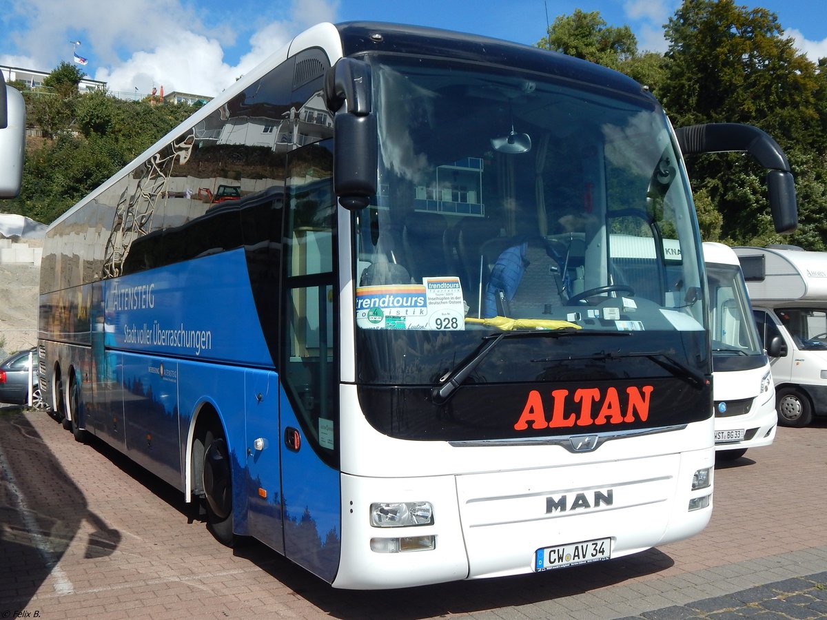 MAN Lion's Coach von Altan AV Reisen aus Deutschland im Stadthafen Sassnitz am 15.09.2018