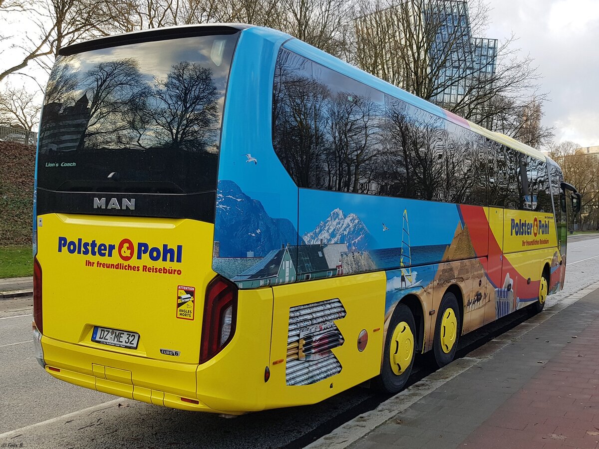 MAN Lion's Coach von Der Krostitzer aus Deutschland in Hamburg am 19.02.2022
