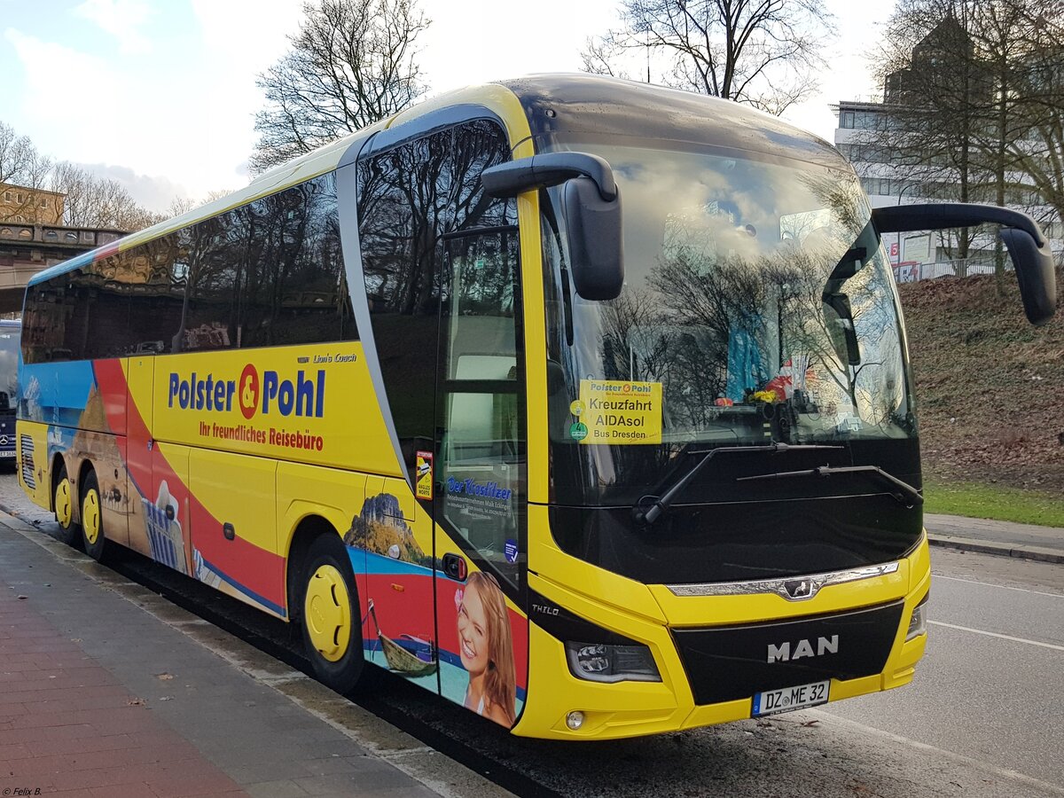 MAN Lion's Coach von Der Krostitzer aus Deutschland in Hamburg am 19.02.2022