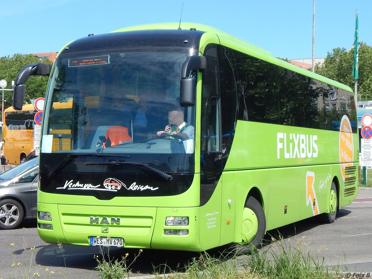 MAN Lion's Coach von Flixbus/Verhuven Reisen aus Deutschland in Berlin am 11.06.2016