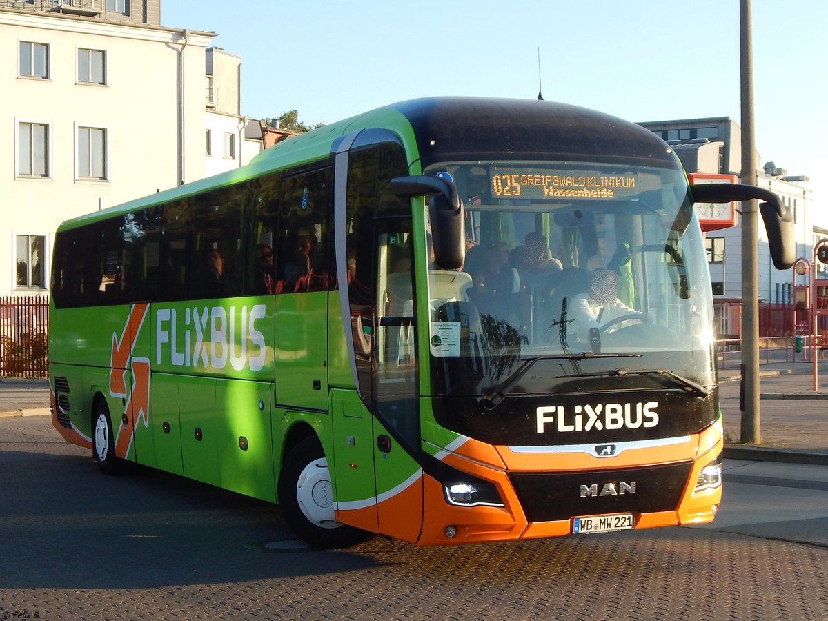 MAN Lion's Coach von Flixbus/Wricke Touristik aus Deutschland in Neubrandenburg am 07.07.2018