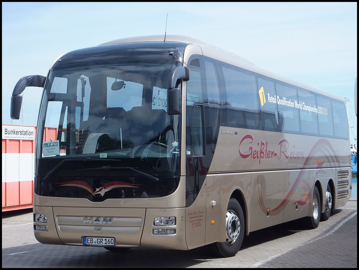 MAN Lion's Coach von Geiler-Reisen aus Deutschland im Stadthafen Sassnitz am 04.06.2013