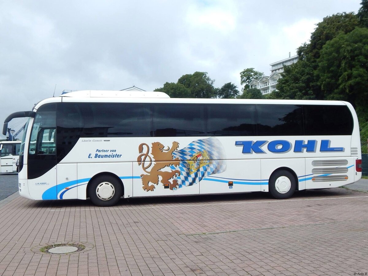 MAN Lion's Coach von Kohl aus Deutschland im Stadthafen Sassnitz am 23.08.2016
