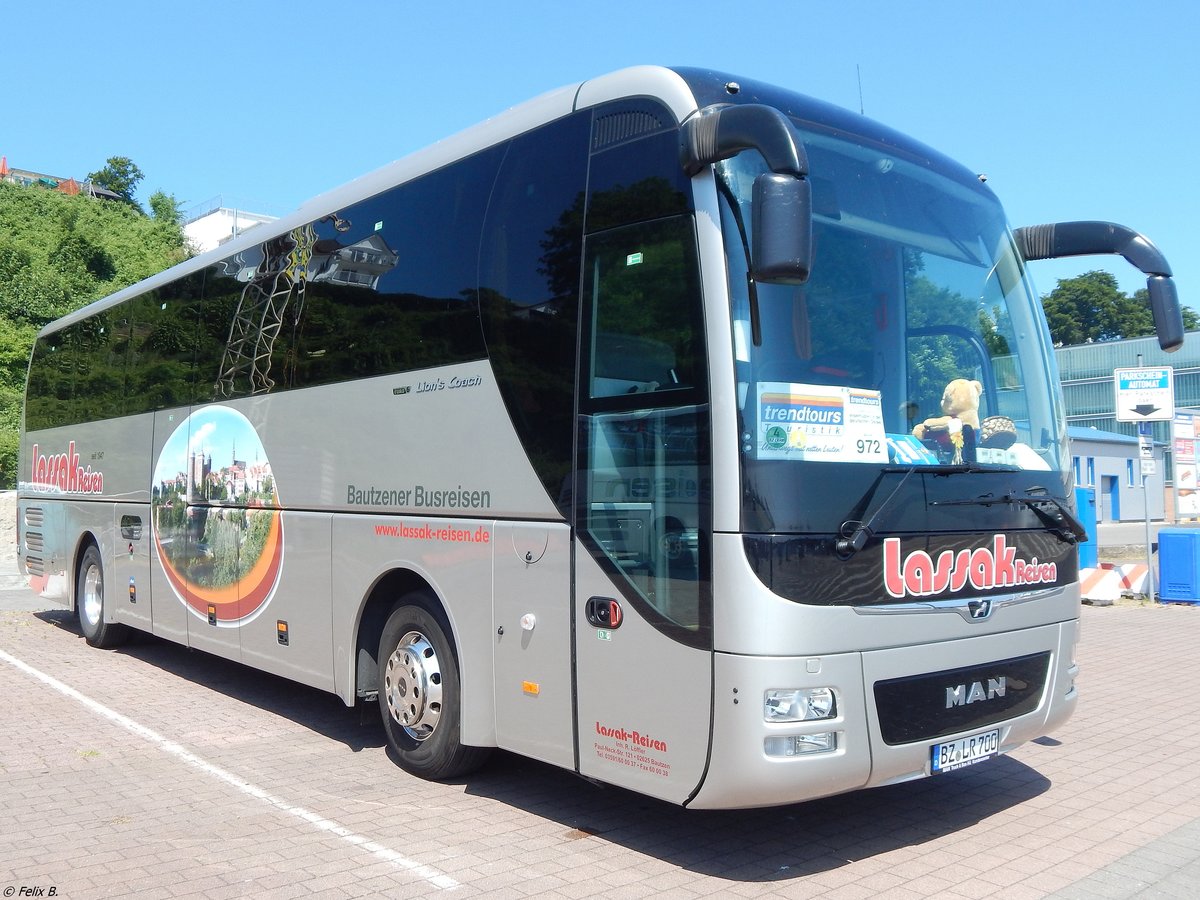 MAN Lion's Coach von Lassak-Reisen aus Deutschland im Stadthafen Sassnitz am 03.06.2018