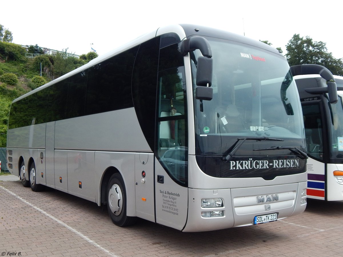 MAN Lion's Coach von P.Krüger-Reisen aus Deutschland im Stadthafen Sassnitz am 16.07.2014