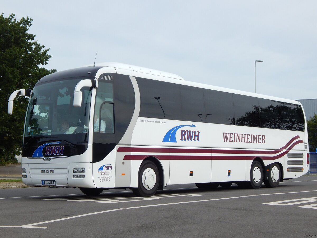 MAN Lion's Coach von Reisebusunternehmen Weinheimer aus Deutschland in Neubrandenburg am 15.09.2019