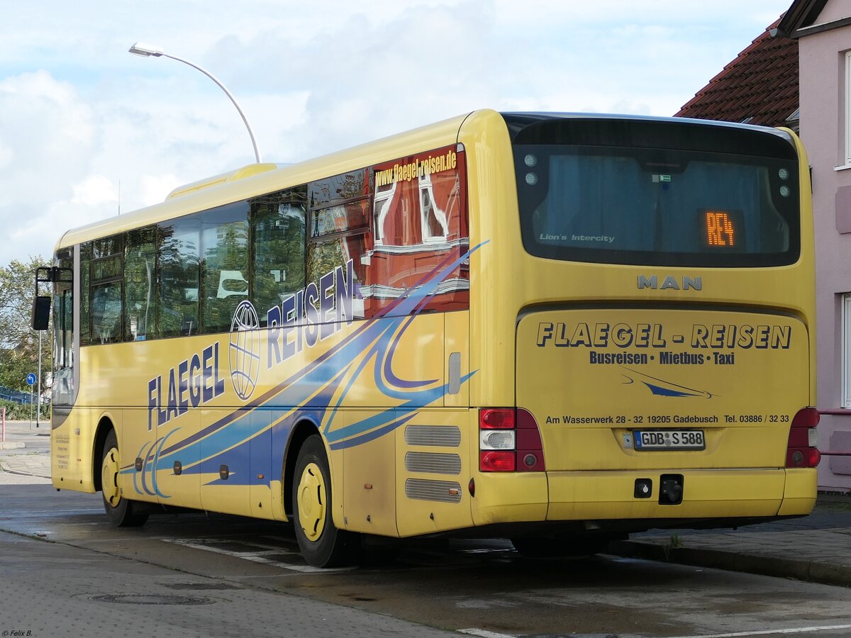 MAN Lion's Intercity von Flaegel Reisen aus Deutschland in Neubrandenburg am 10.10.2020