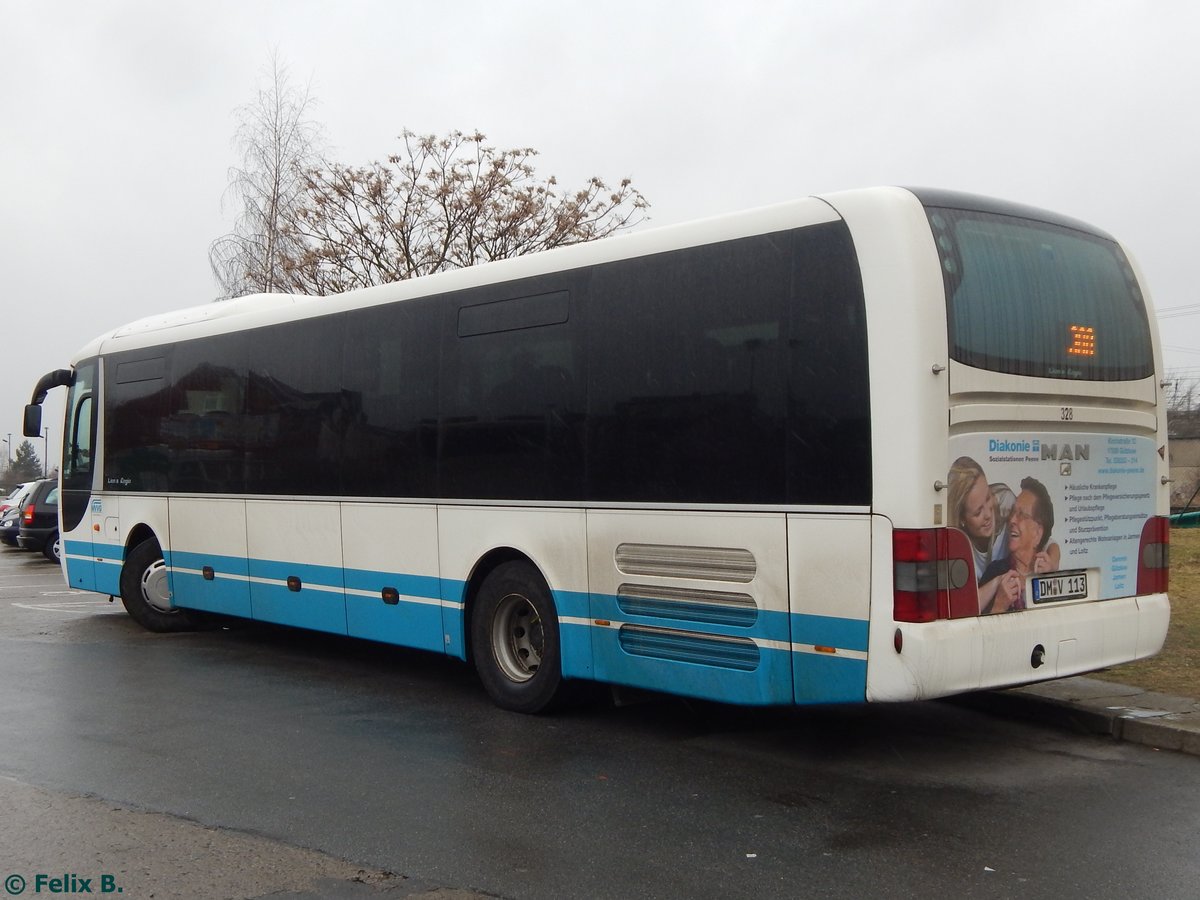 MAN Lion's Regio der MVVG in Neubrandenburg am 20.02.2017