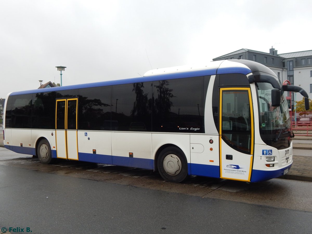 MAN Lion's Regio der PVM Waren in Neubrandenburg am 21.10.2016