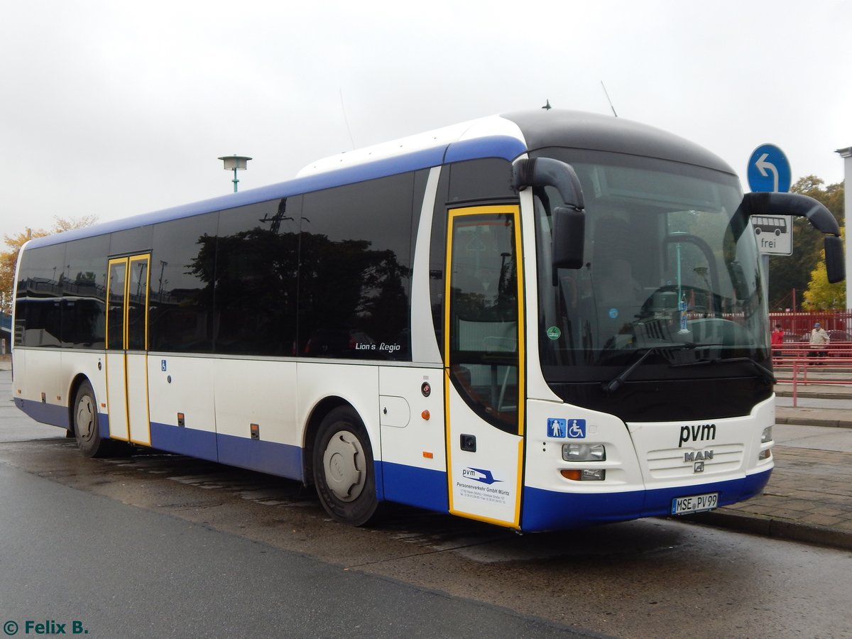 MAN Lion's Regio der PVM Waren in Neubrandenburg am 21.10.2016