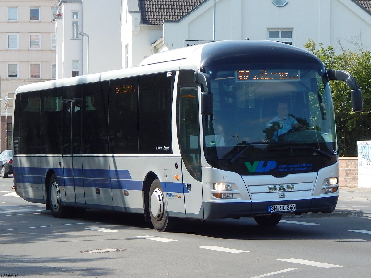 MAN Lion's Regio der Verkehrsgesellschaft Ludwigslust-Parchim mbH in Schwerin am 09.08.2018