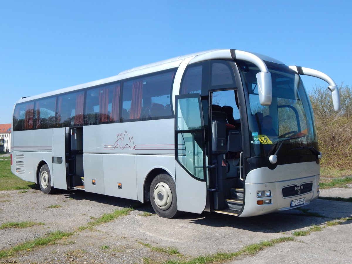 MAN Lion's Star von Centrum Wynajmu Autokarów Zdzisław Matecki aus Polen in Sassnitz am 28.04.2018