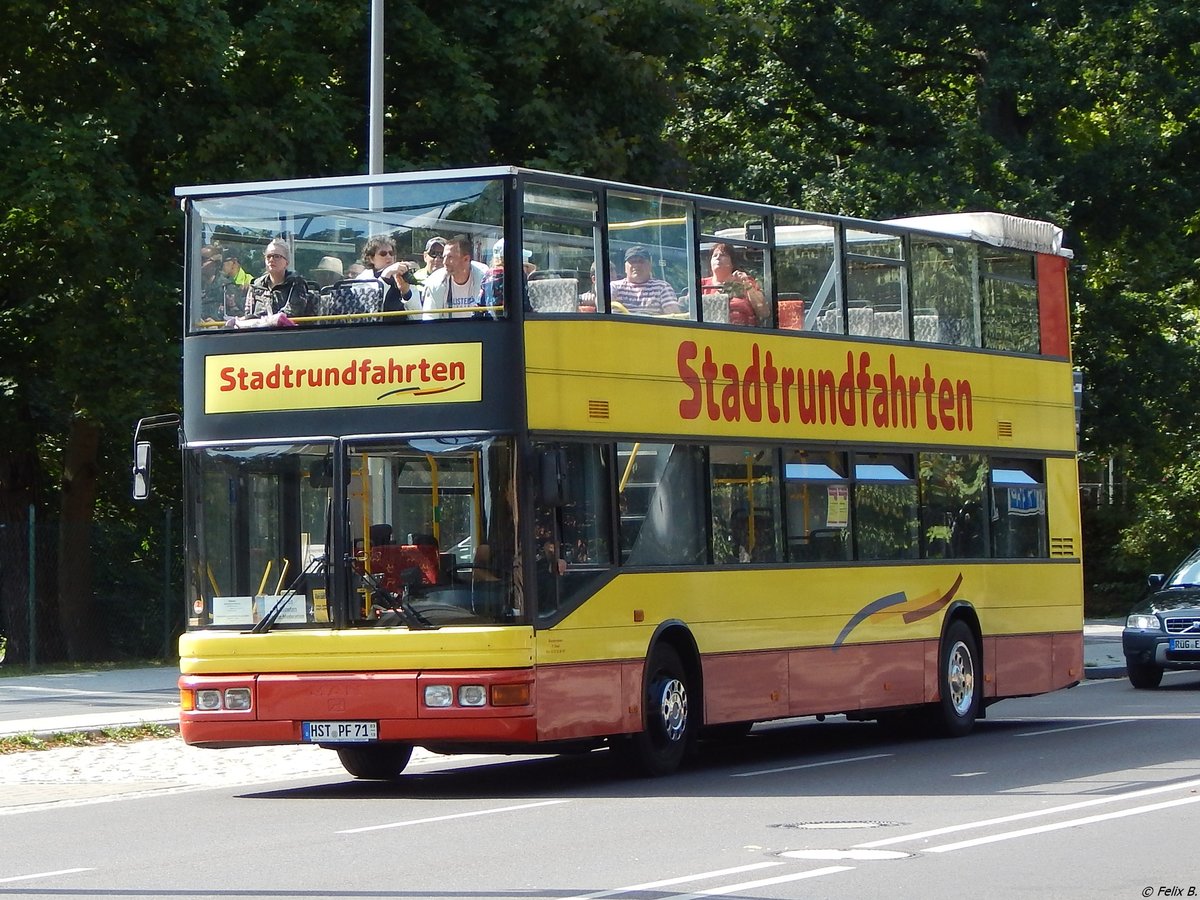 MAN ND 202 von Busunternehmen Manfred Scholz aus Deutschland in Stralsund am 26.08.2018