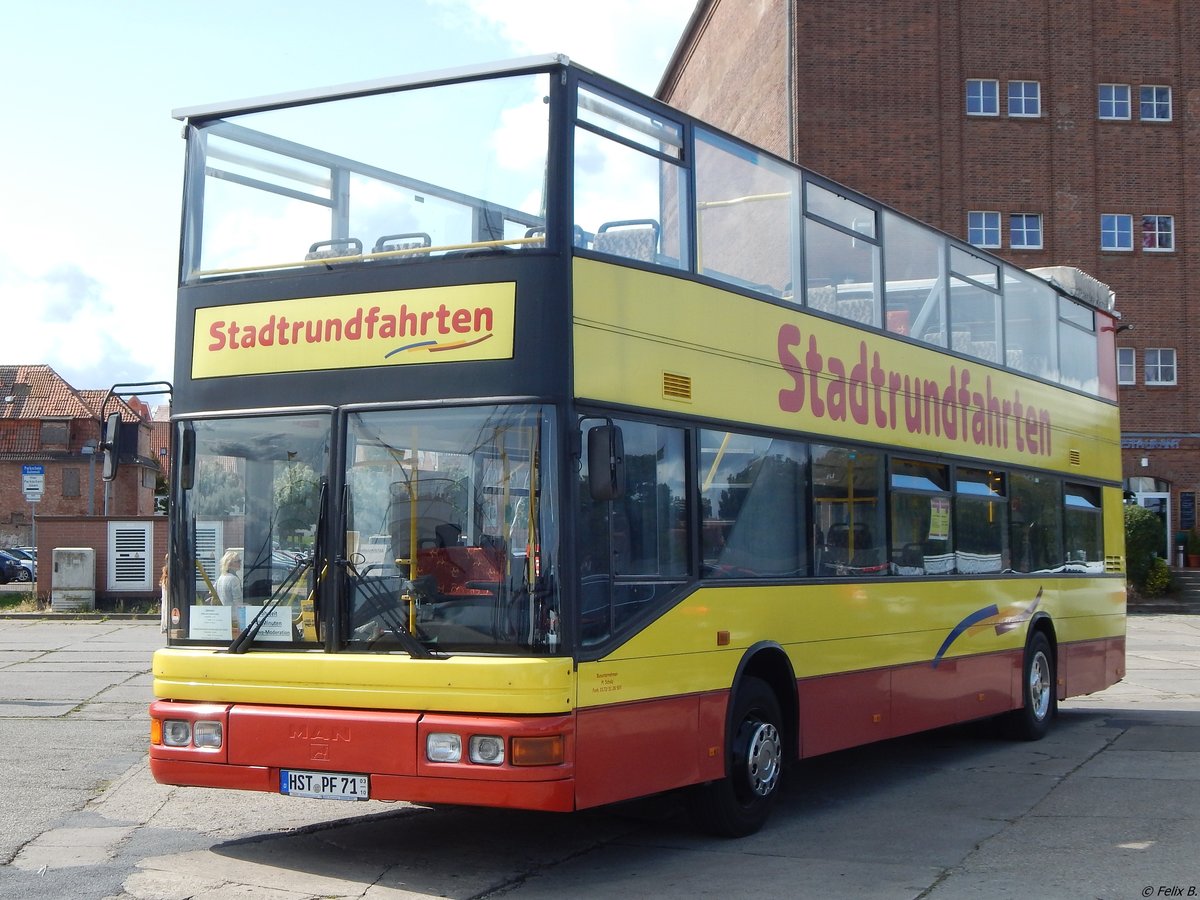 MAN ND 202 von Busunternehmen Manfred Scholz aus Deutschland in Stralsund am 26.08.2018