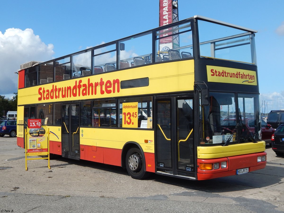 MAN ND 202 von Busunternehmen Manfred Scholz aus Deutschland in Stralsund am 26.08.2018