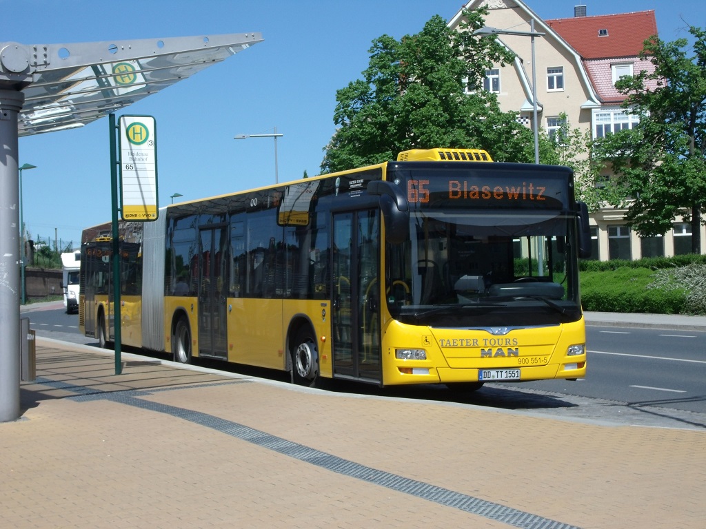 MAN NG 363 Lion´s City G - DD TT 1551 - Wagen 900 551 - in Heidenau, Bahnhof - am 16-Mai-2015