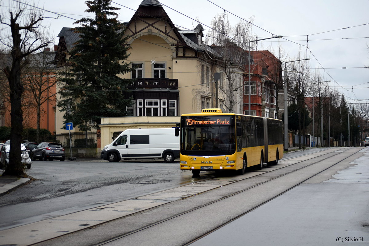 MAN NG363 Lion`s City GL am 13.01.2019 in der Wasastraße. Foto darf mit Genehmigung veröffentlicht werden.