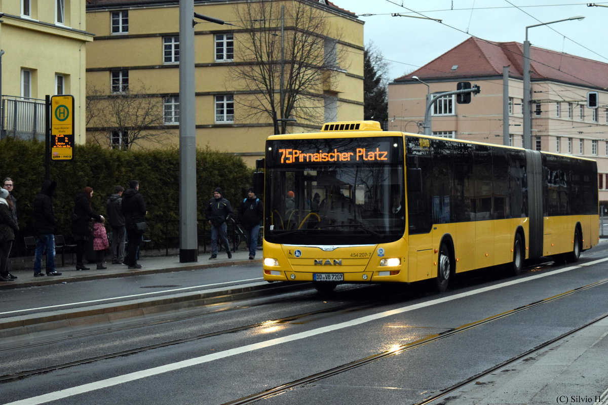 MAN NG363 Lion`s City GL am 13.01.2019 an der Hugo-Bürkner-Straße. Foto darf mit Genehmigung veröffentlicht werden.