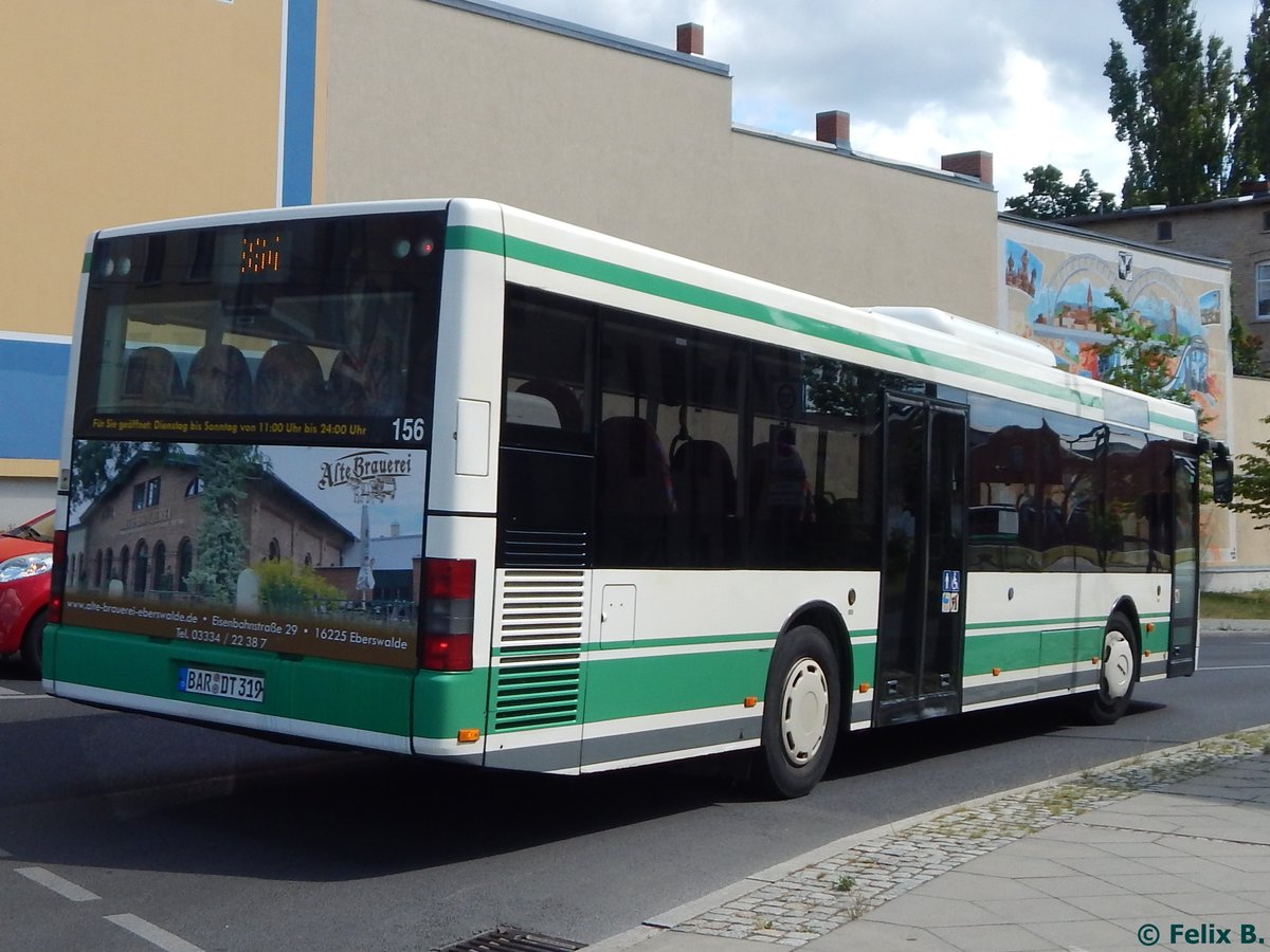 MAN Niederflurbus 2. Generation der Barnimer Busgesellschaft in Eberswalde am 09.06.2016