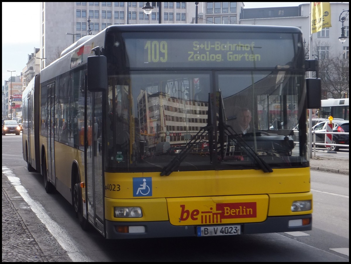 MAN Niederflurbus 2. Generation der BVG in Berlin am 07.02.2014