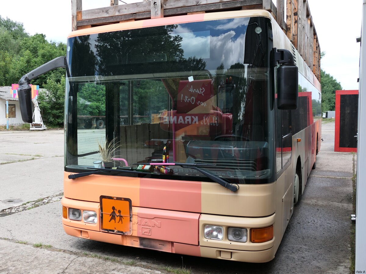 MAN Niederflurbus 2. Generation der Vorserie/MAN NÜ 263 im Technikmuseum Pütnitz (ex VMS_MVVG MST-VG 64) am 04.07.2021