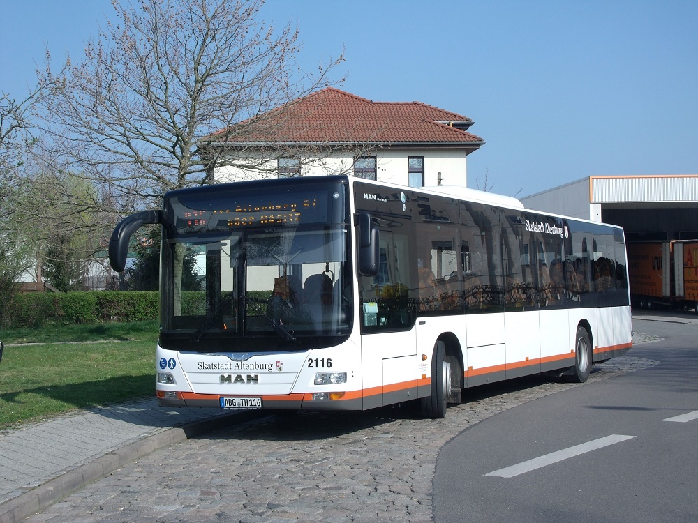 MAN NÜ 283 Lion´s City Ü - ABG TH 116 - Wagen 2116 - in Lucka, Busplatz - am 12-April 2016