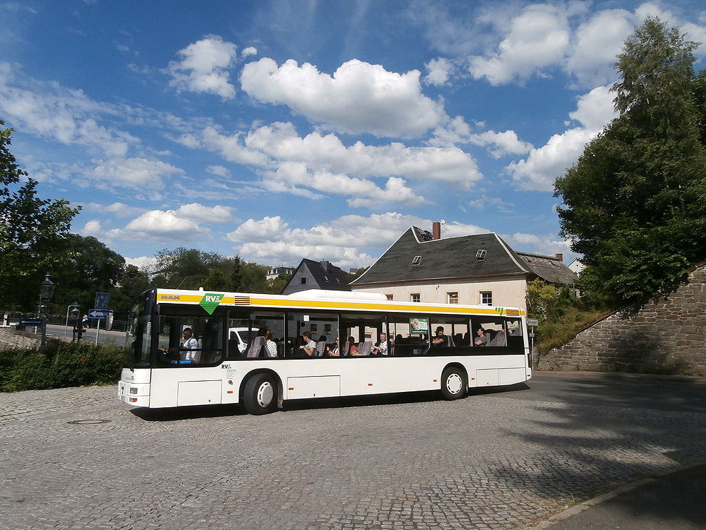 MAN NÜ 313 auf der SEV-Linie zwischen Wolkenstein und Zschopau. (27.6.2014)
