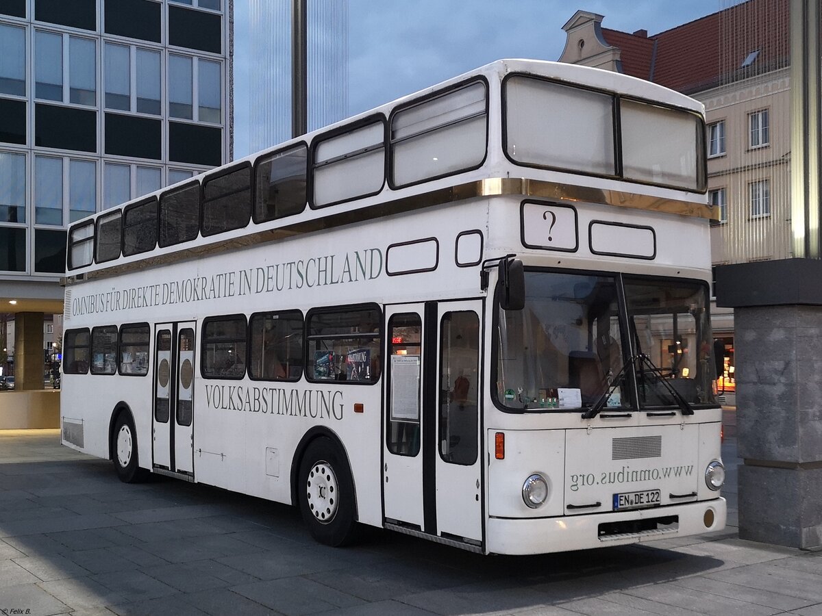 MAN SD 200 von Omnibus für Direkte Demokratie in Neubrandenburg am 11.10.2020