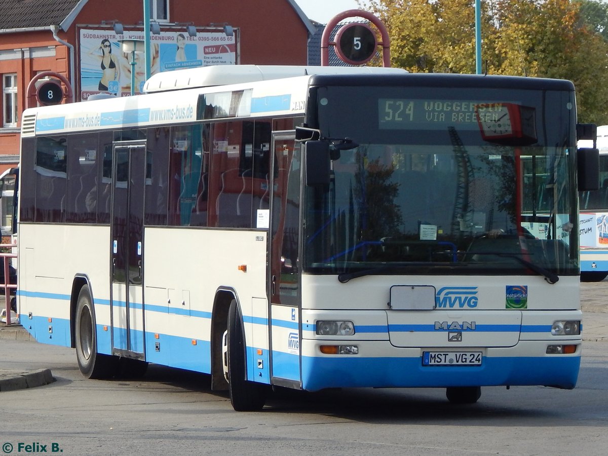 MAN SÜ 283 der MVVG in Neubrandenburg am 14.10.2016