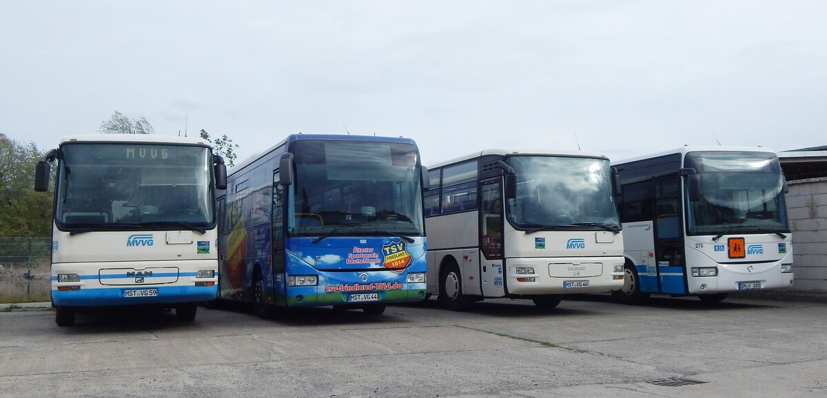 MAN ÜL 313 und Irisbus Crossway der MVVG in Burg Stargard am 03.05.2019