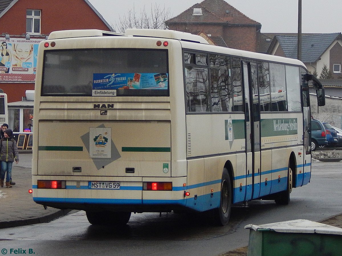 MAN ÜL 313 der MVVG in Neubrandenburg am 17.02.2017