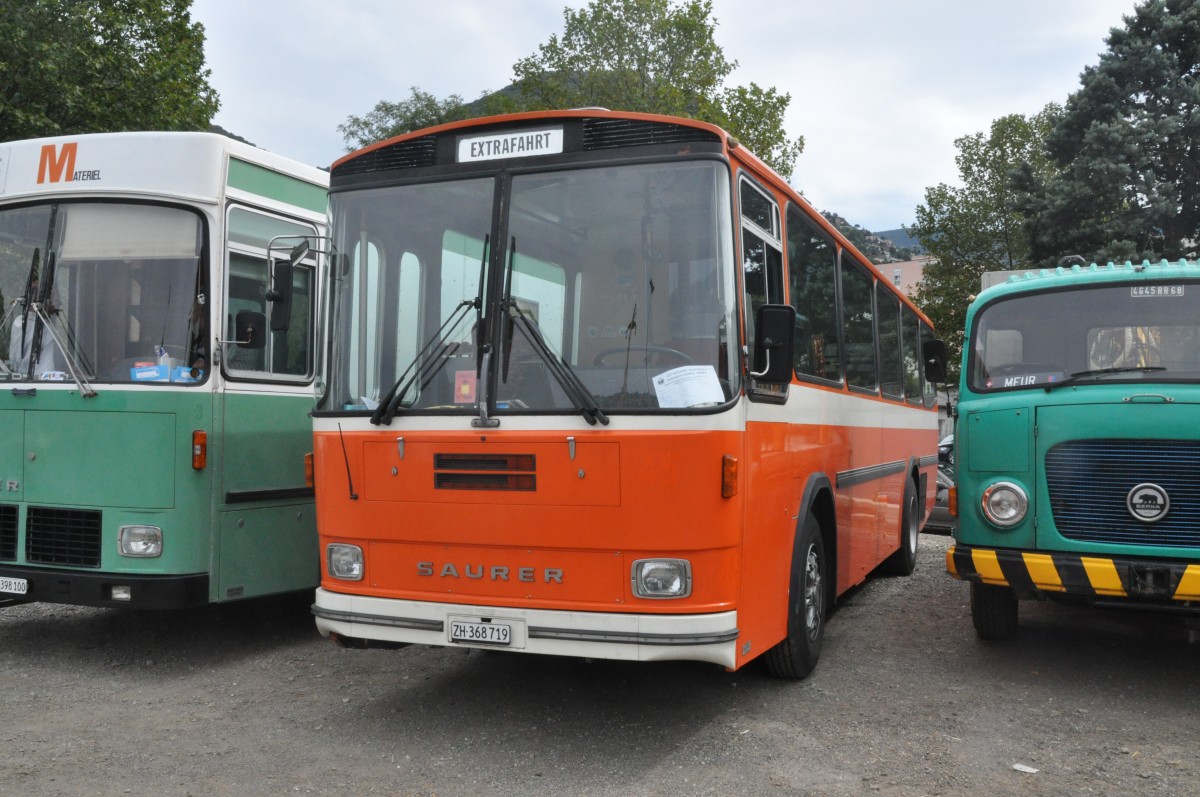 Mangold, Unterengstringen. Saurer/Hess RH 525-23 (ZH 368'719, ex RhV Altsttten Nr.45) in Lugano, Sterrato Gerra. (14.9.2013)