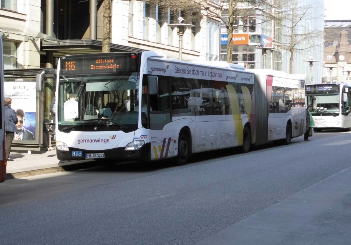 MB C2 G HHA 7281 auf Linie M6 am HBF/Mönckebergstr., 9.4.15