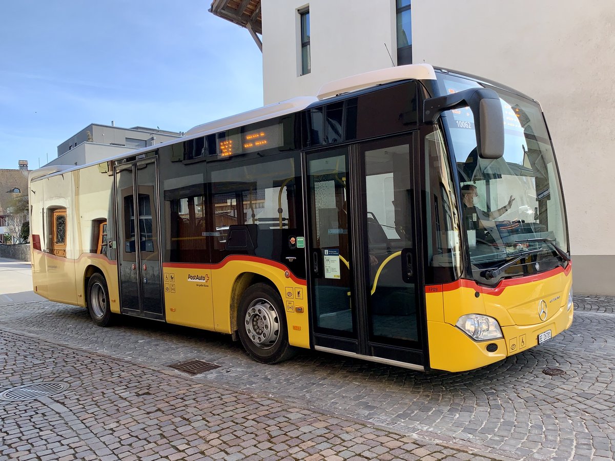 MB C2 K '10062'  BE 26781  vom PU Funicar AG, Biel am 29.3.21 beim Stedtli Erlach.