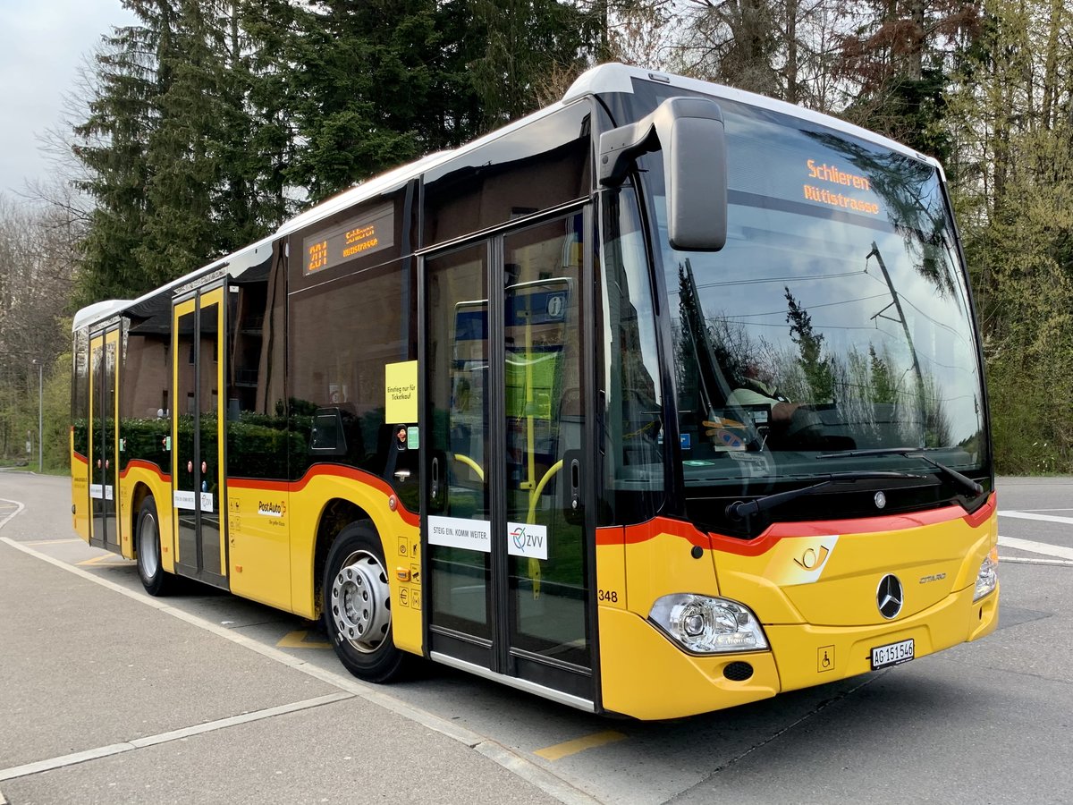 MB C2 K '10912' vom PU Rolf Stutz, Jonen am 19.4.21 beim Bahnhof Uitikon-Waldegg.