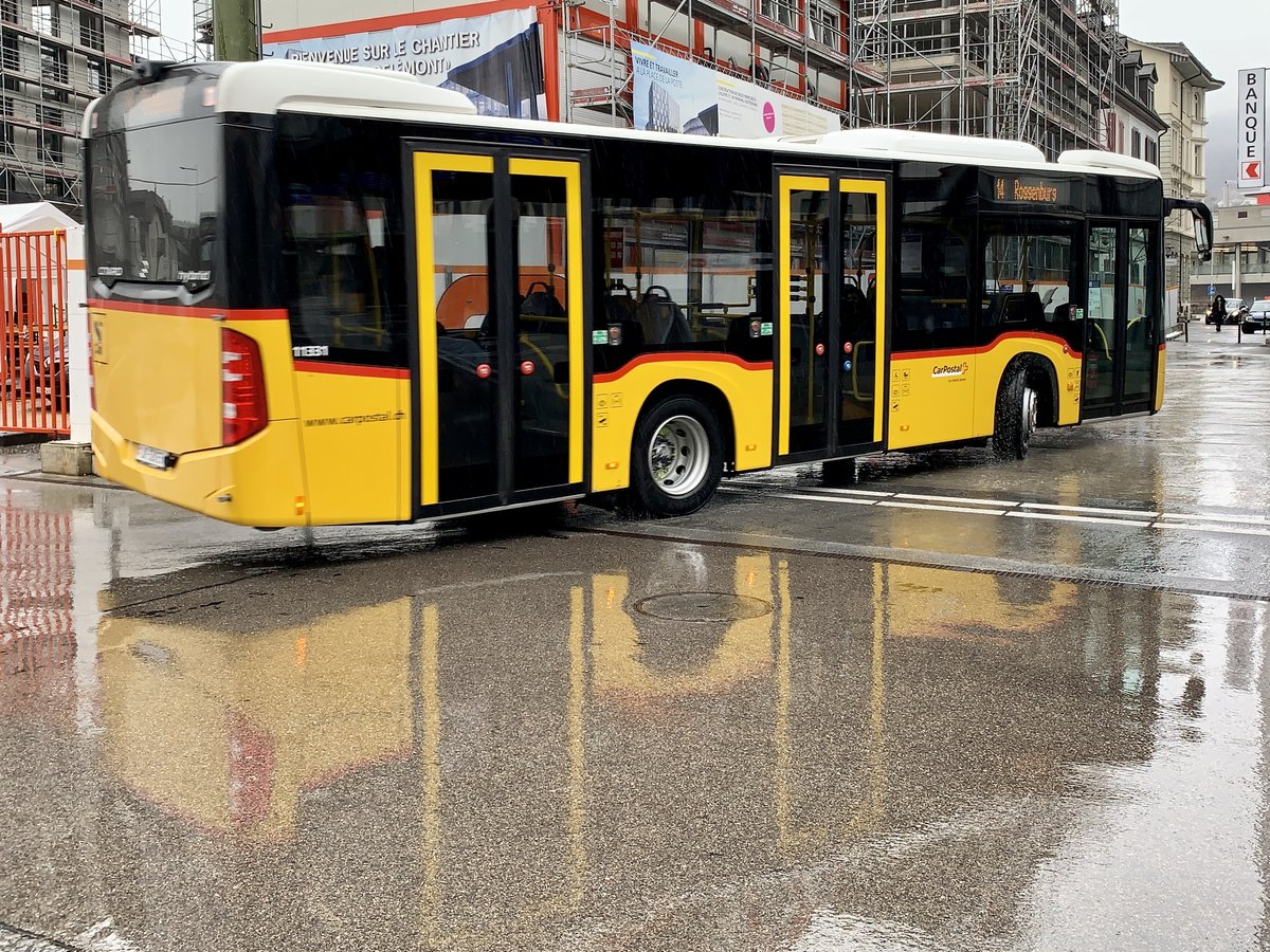 MB C2 K hybrid '11331'  JU 52455  von Postauto am 16.3.21 in Delemont.