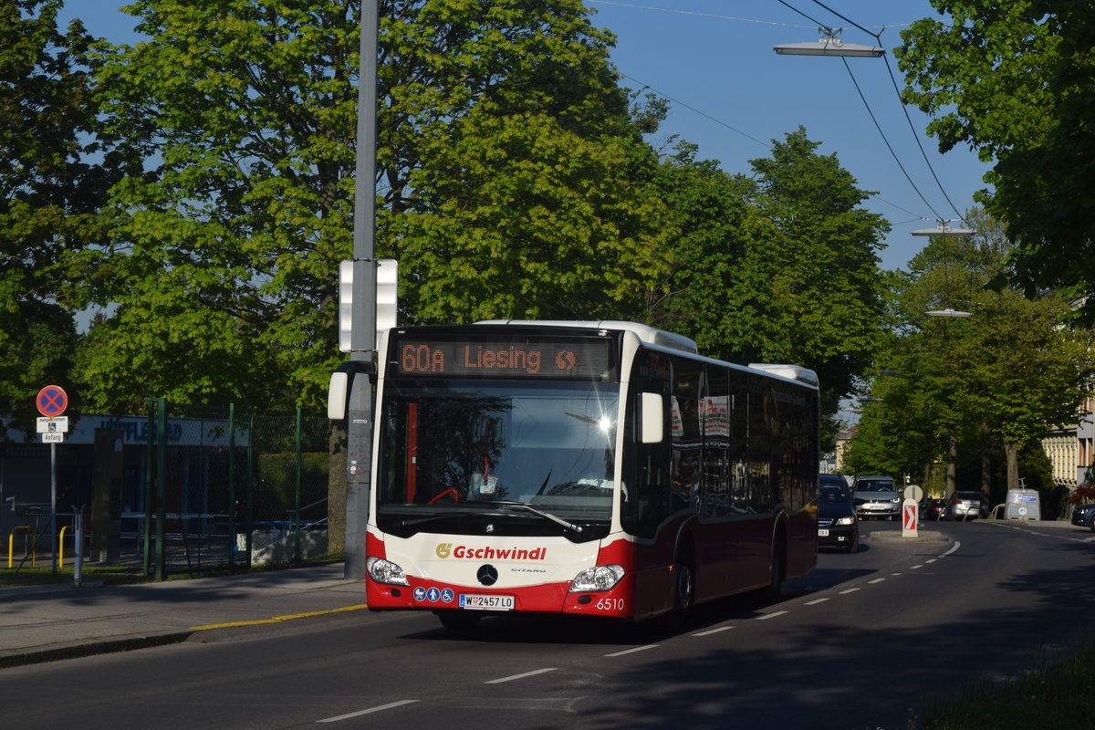 MB Citaro C2 6510 auf der Linie 60A. 29.4.2016.