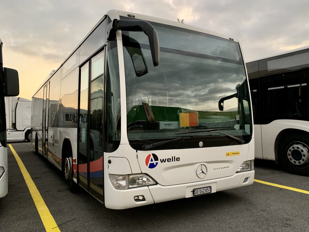 MB Citaro Facelift '4536' vom PU Kuhn A+R AG, Merenschwand am 9.10.21 bei Interbus Kerzers.