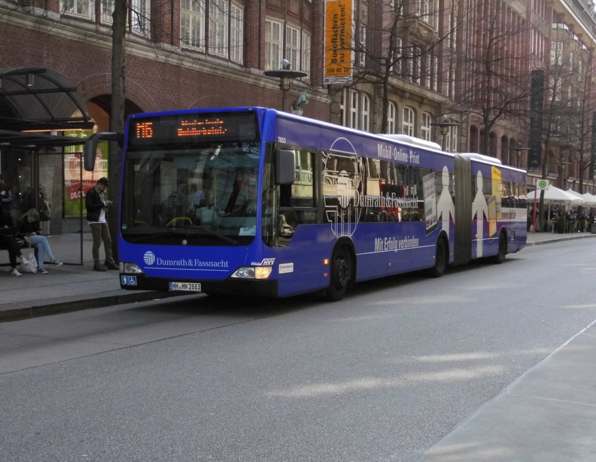 MB Citaro Facelift G HHA 7853 auf Linie M6 am HBF/Mönckebergstr., 9.4.15
