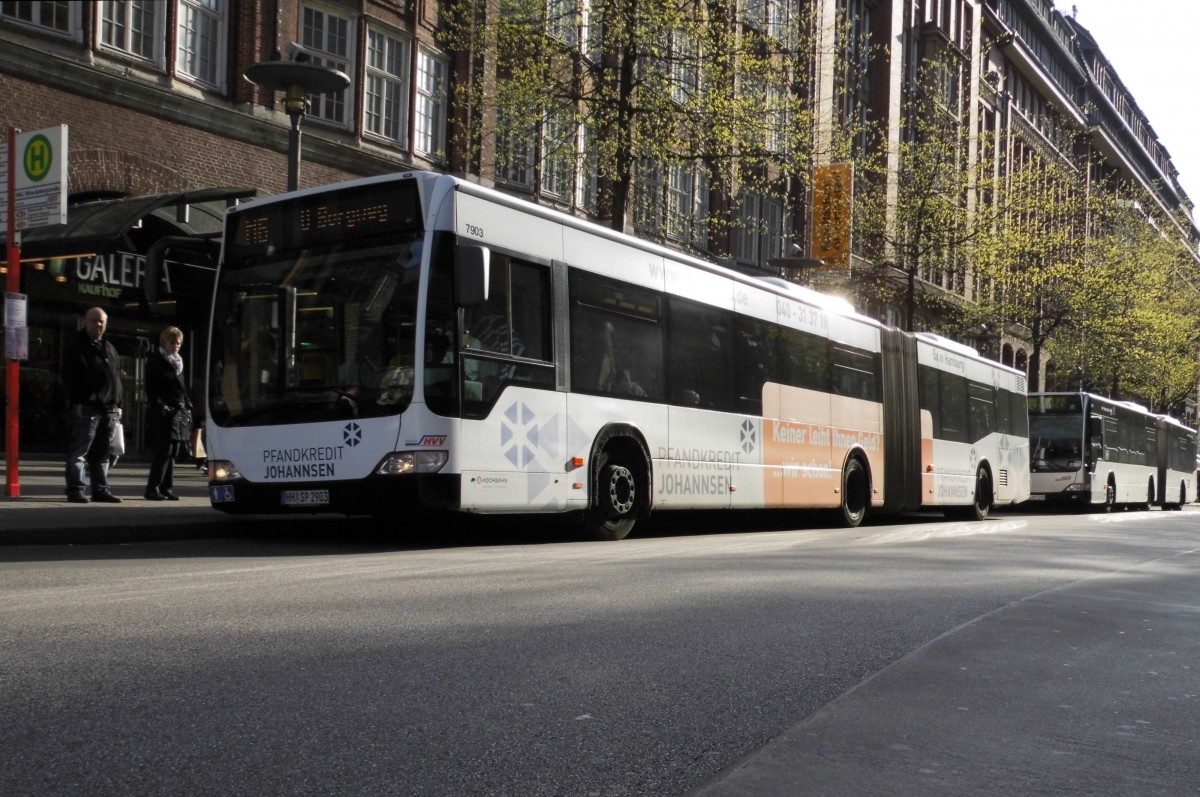 MB Citaro Facelift G HHA 7903 auf Linie M6 auf der Mönckebergstr. am 2.5.15