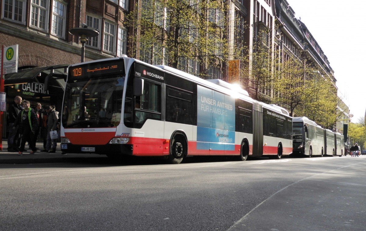 MB Citaro Facelift GDH HHA 7153 auf Linie 109 auf der Mönckebergstr. am 2.5.15