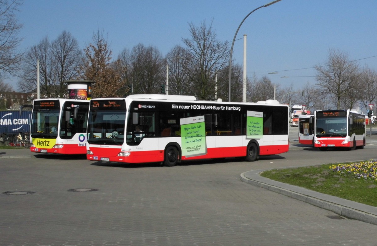 MB Citaro Facelift HHA 1303 auf Linie 254 am S Veddel, 9.4.15