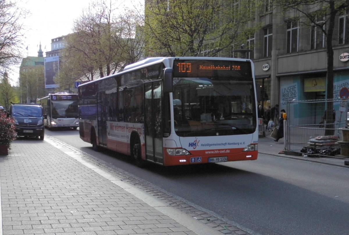 MB Citaro Facelift HHA 1330 auf Linie 109 auf der Mönckebergstr. am 2.5.15