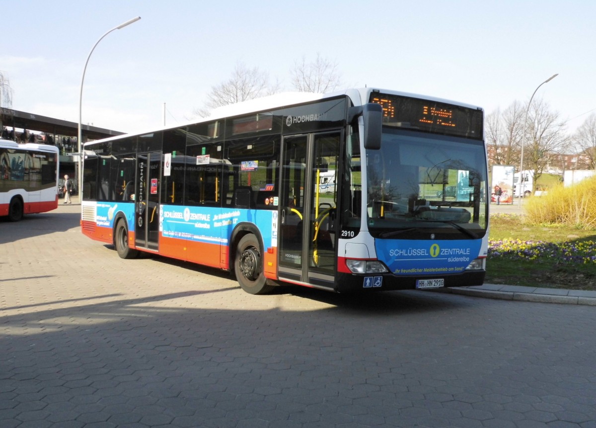 MB Citaro Facelift HHA 2910 auf Linie 354 am S Veddel, 9.4.15