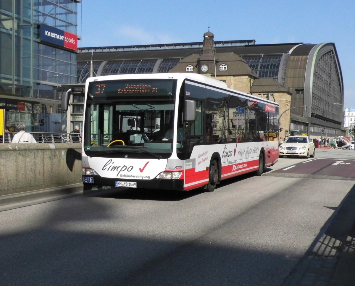 MB Citaro Facelift HHA 6009 auf Linie 37 am HBF/Mönckebergstr., 9.4.15